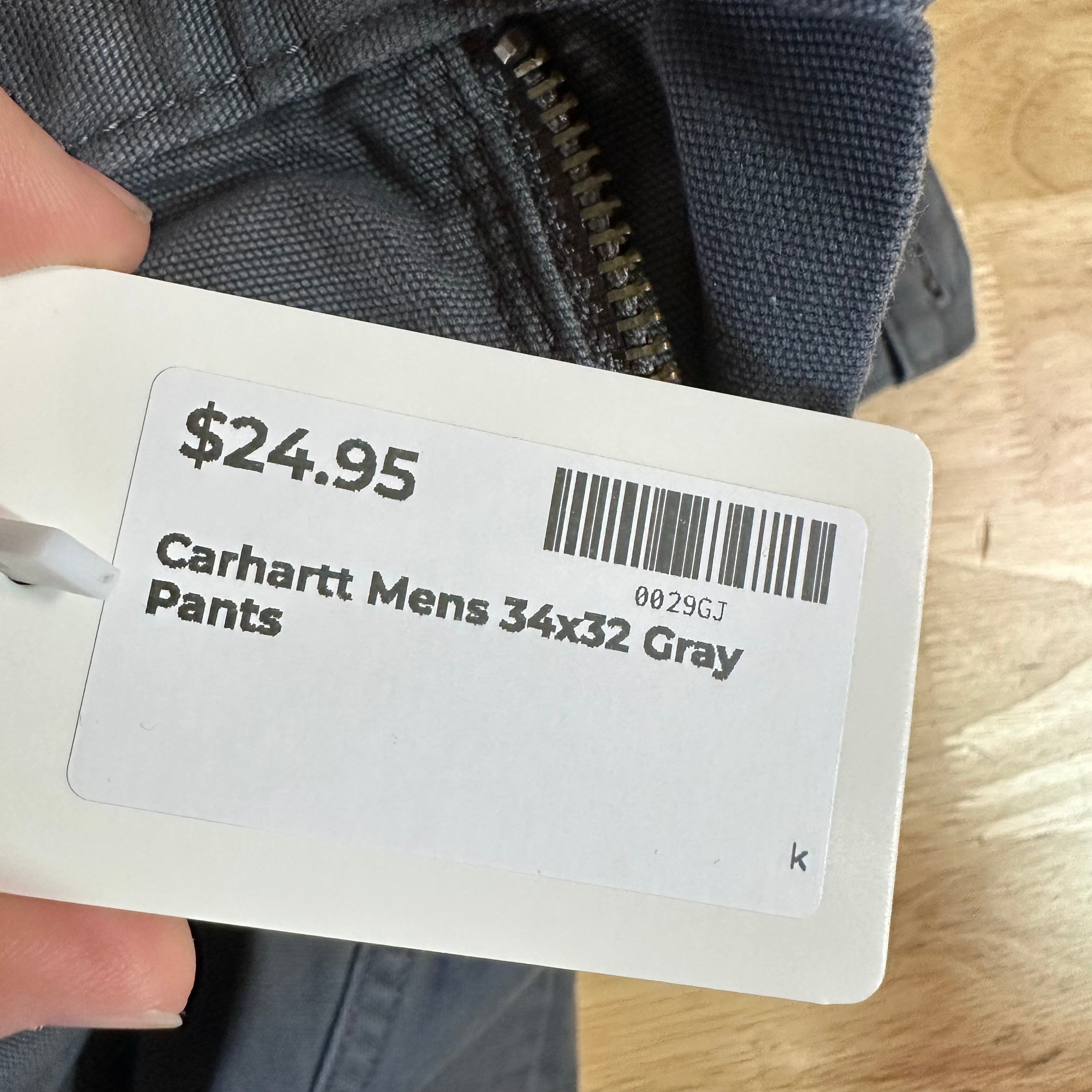Carhartt Mens 34x32 Gray Pants