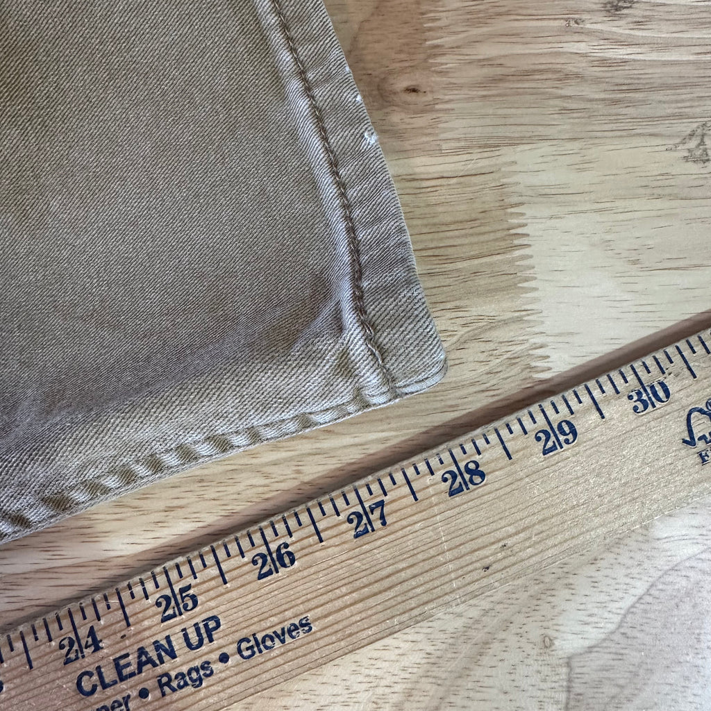 Levis 513 Jeans Mens 34x30 Brown Tan Slim Straight Leg Denim (measures 35x28.5)