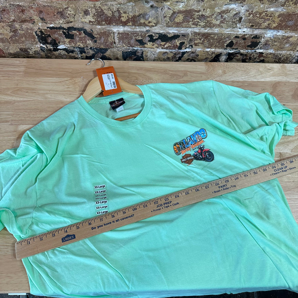 Harley Davidson Men's 2XL Short Sleeve Green T-Shirt NEW