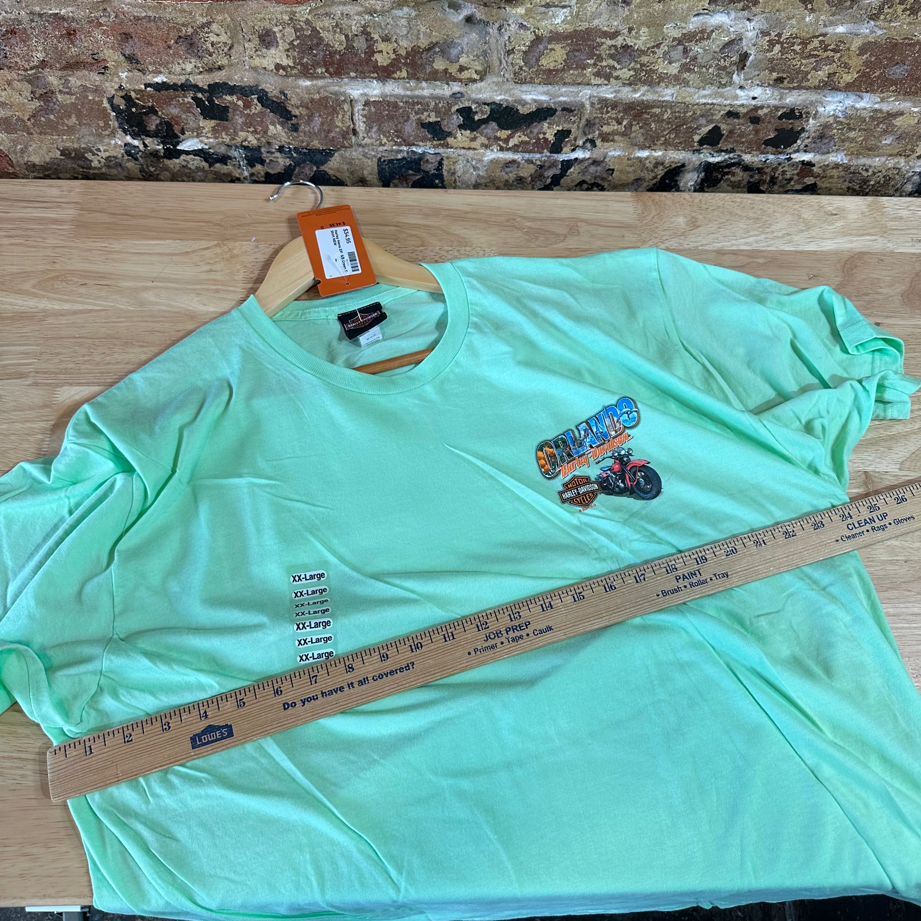 Harley Davidson Men's 2XL Short Sleeve Green T-Shirt NEW