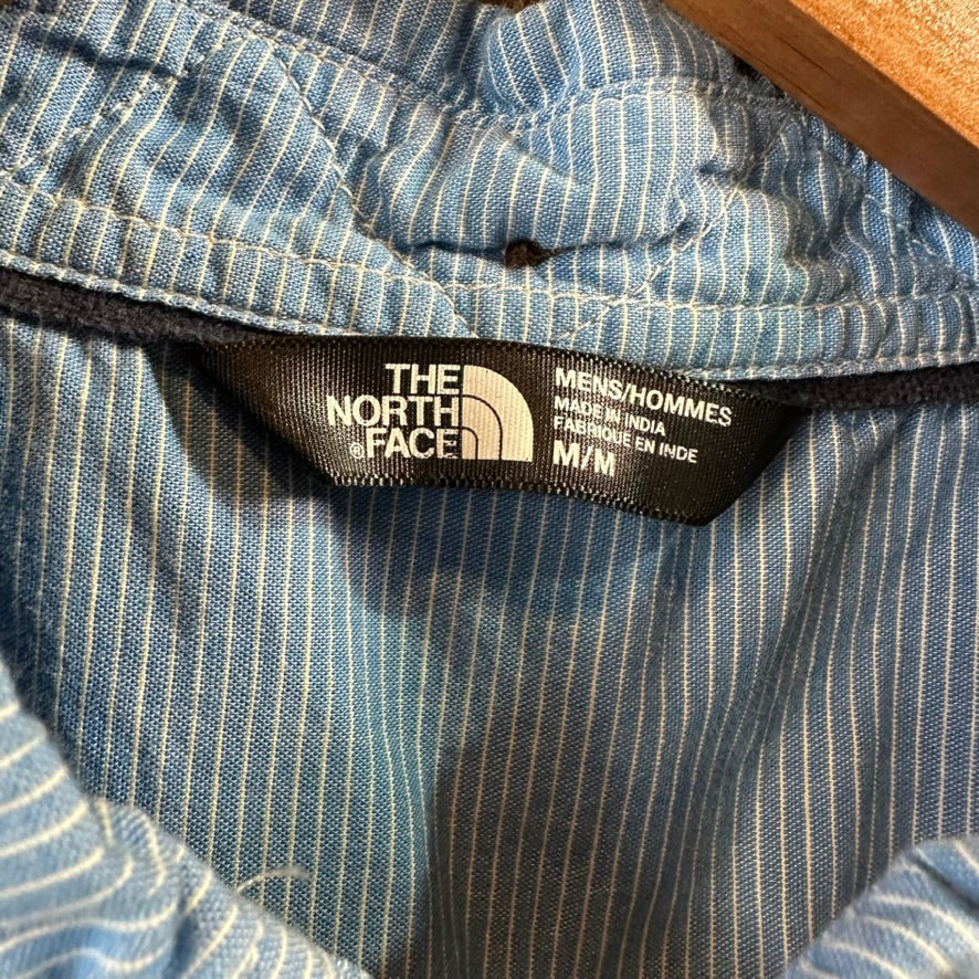 North Face Mens Medium Blue S/S Button Shirt