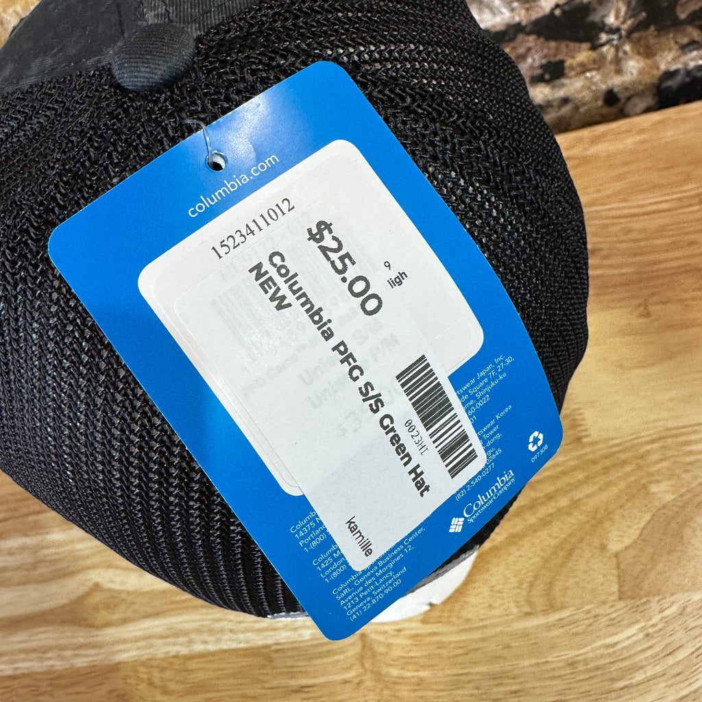 Columbia PFG Hat S/S Black Gray Camo Mesh back Logo NWT