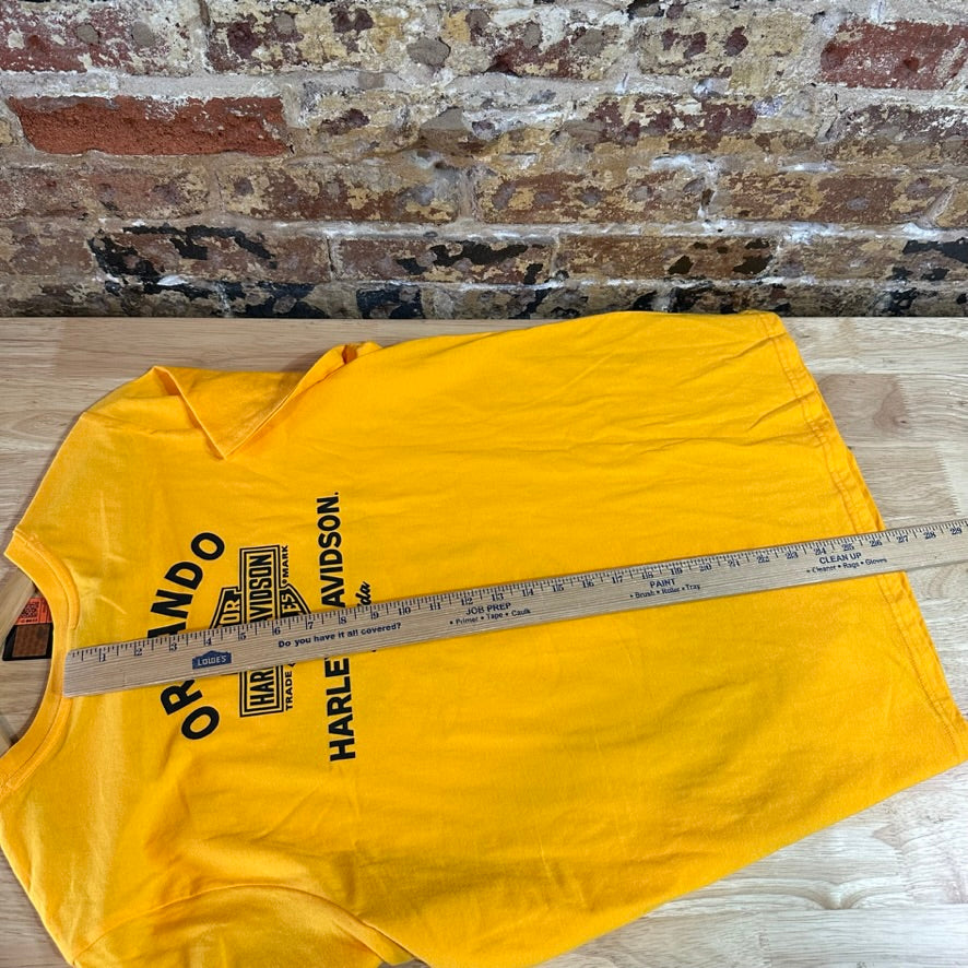 Harley Davidson Women's 1W Short Sleeve Yellow T-Shirt NEW