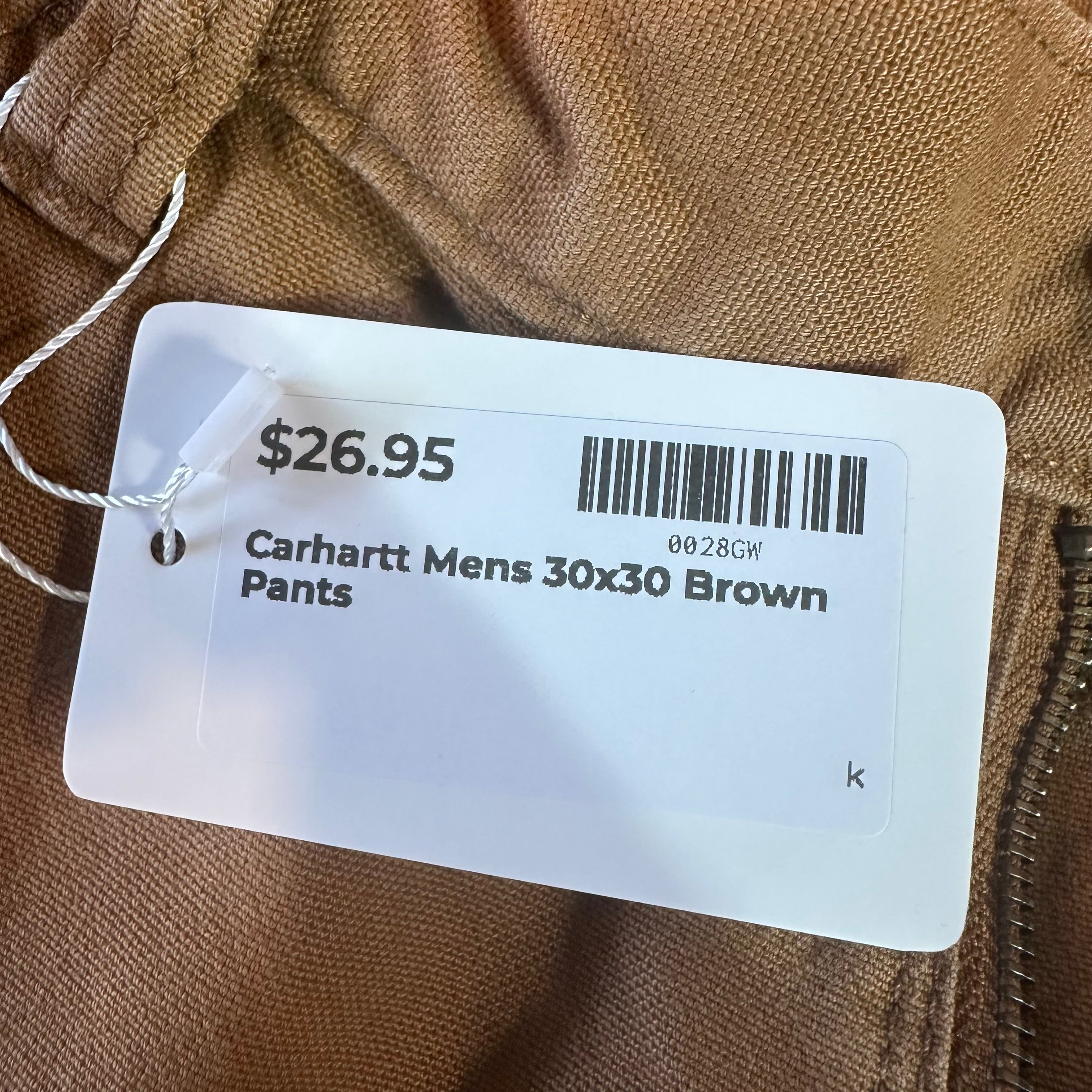 Carhartt Mens 30x30 Brown Pants
