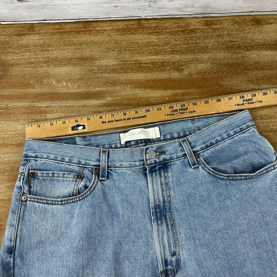 Levis 505 Jeans Mens 38x32 Regular Zip fly (measures 37x30) Blue denim Levi's
