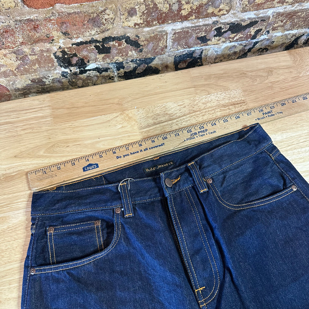 Nudie Mens 34x30 Blue Jeans