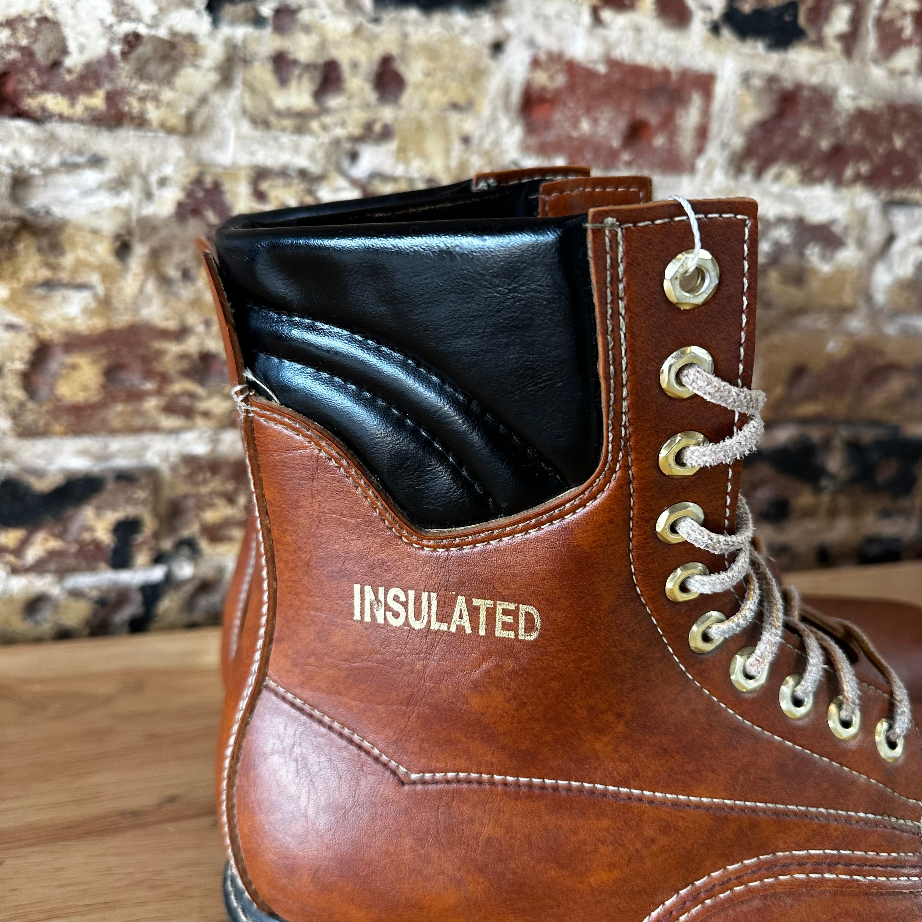 Weather Spirits Insulated Leather Rubber Outdoor/Work Lace up Boots Mens Size 12