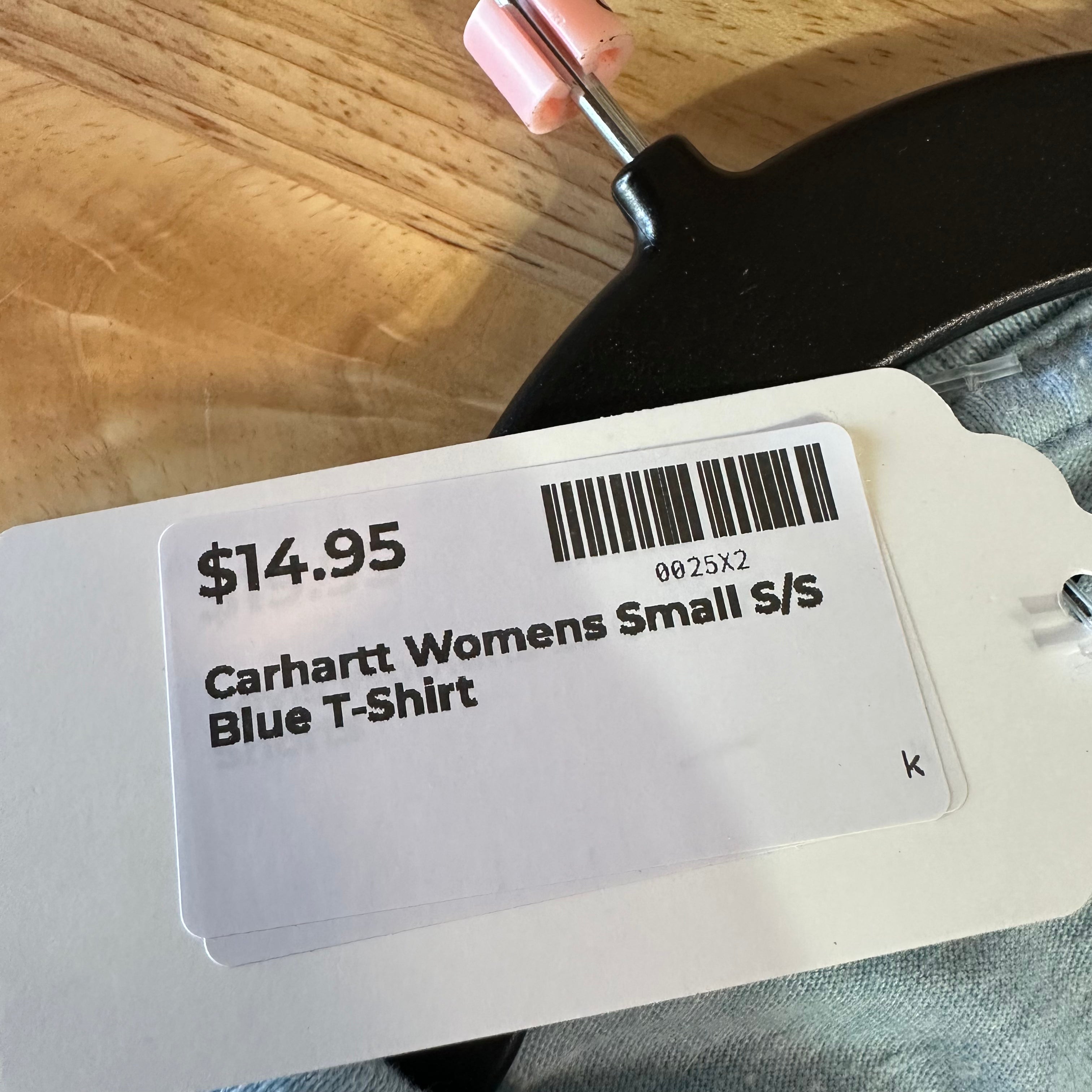Carhartt T-Shirt Womens Small short sleeve Work casual Blue K-87 Loose