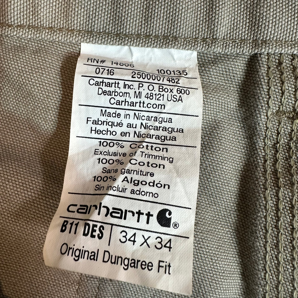 Carhartt B11 DES Mens 34x34 Pants