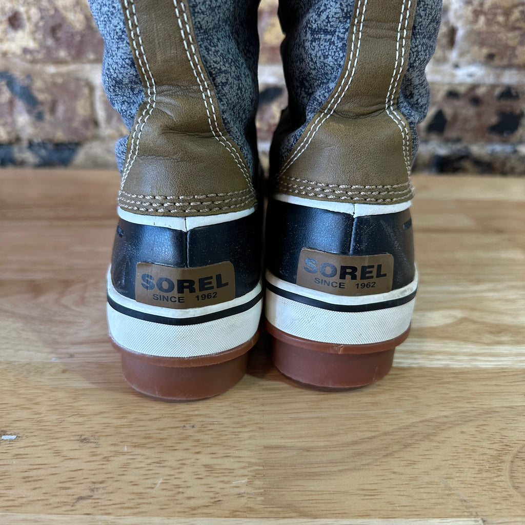 Sorel Tivoli High ll Snow Boots Woman's Winter Boot Grey Black Size 6