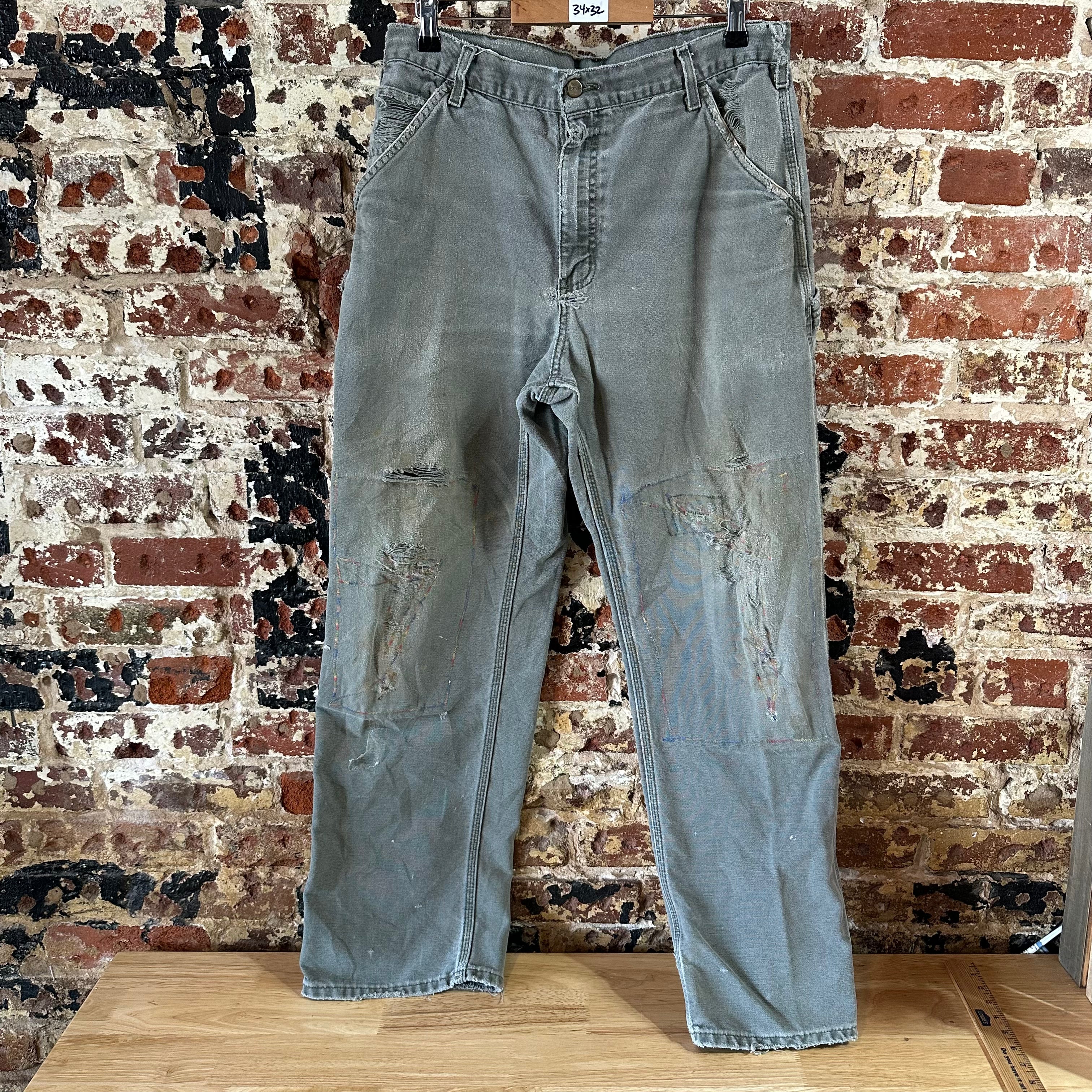 Carhartt Mens 34x32 Green Pants