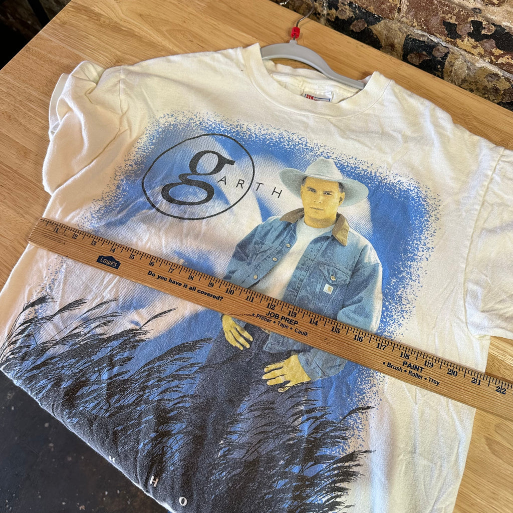 VTG Garth Brook Large White S/S T-Shirt