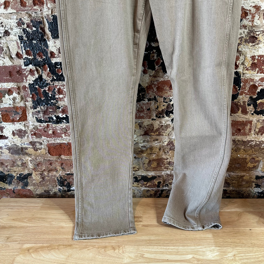 Wrangler Slim Straight Mens 32x34 Tan Jeans