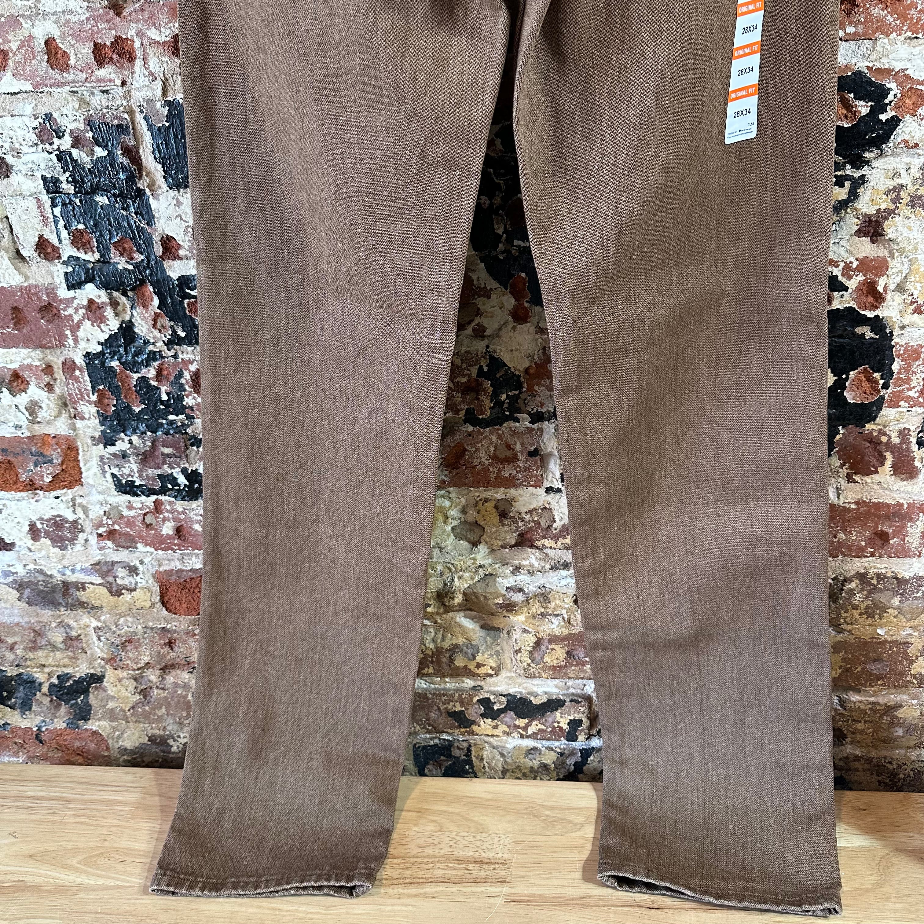 Wrangler Mens 28X34 Brown Jeans NEW