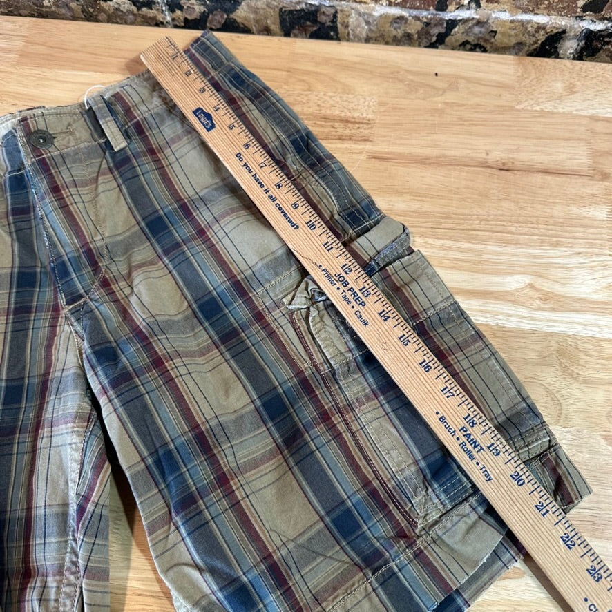 Abercrombie Plaid Cargo Shorts Mens 30