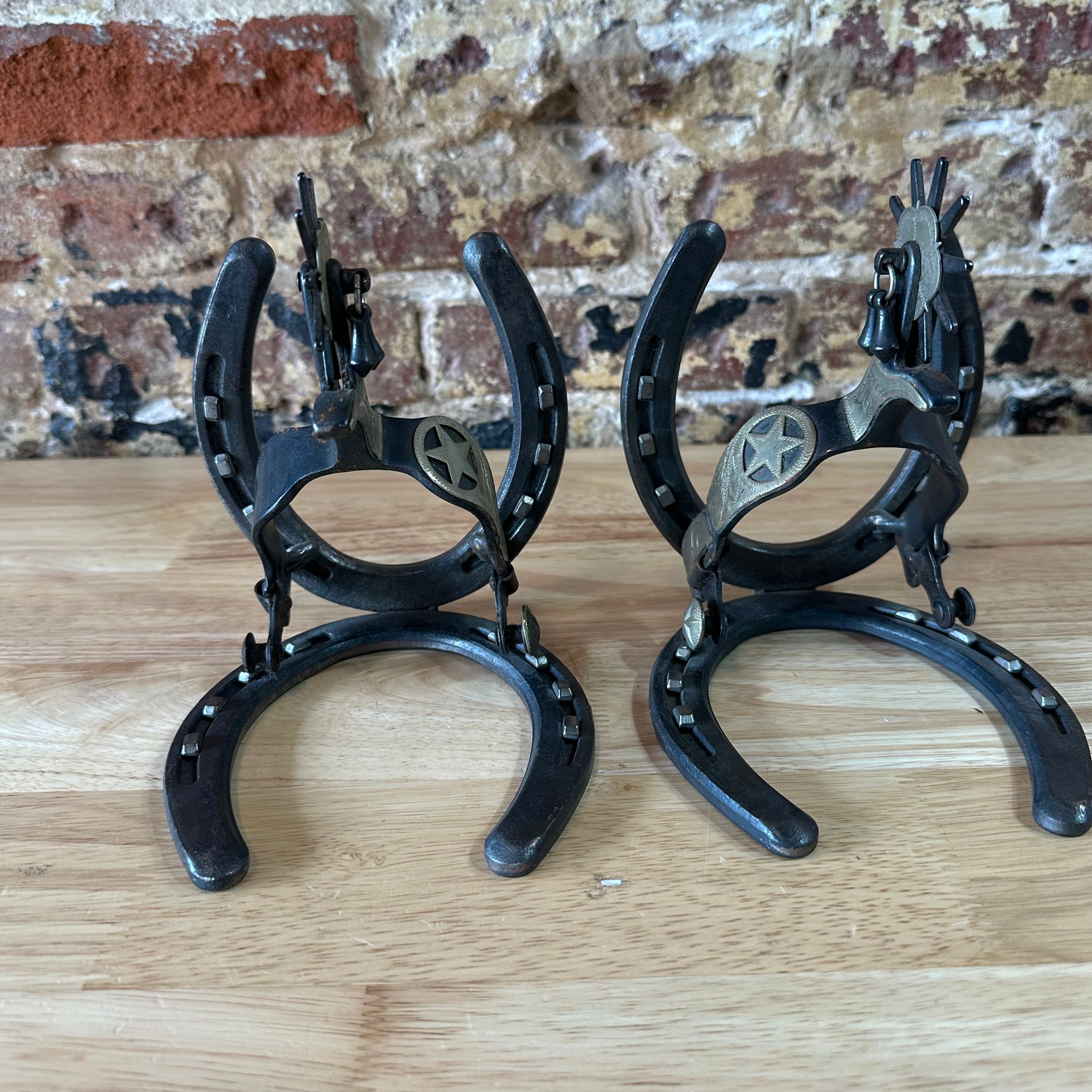 SPUR and HORSESHOE BOOKENDS St. Croix Forge Western Vintage