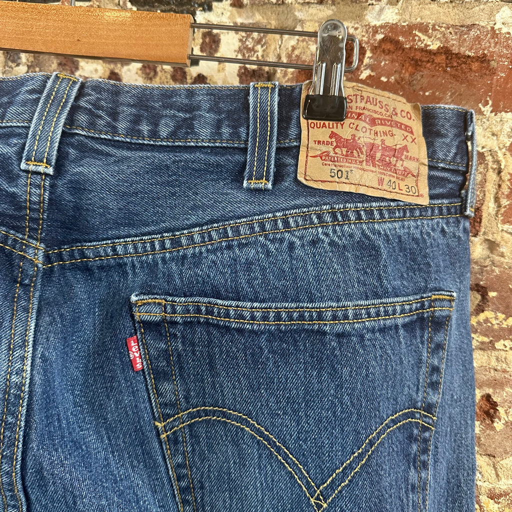 Levi's 501 Mens 40x30 Blue Jeans