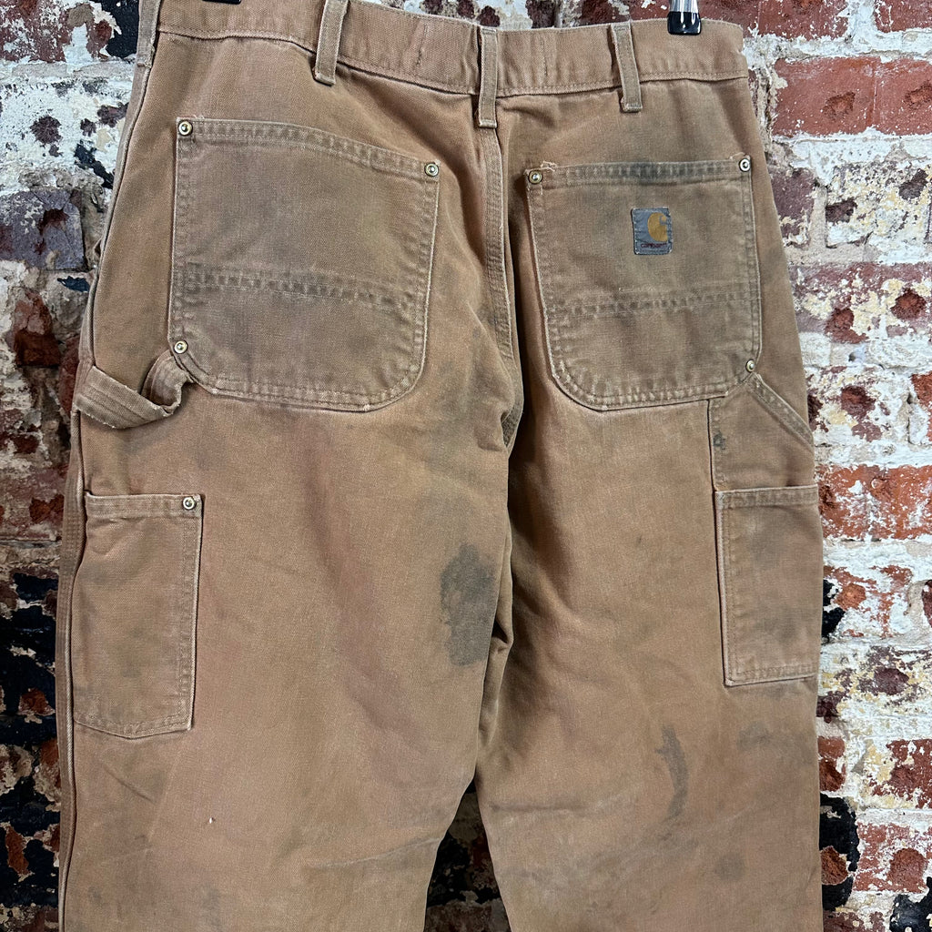 Carhartt B01 BRN Mens 34x30 Double Knee Pants
