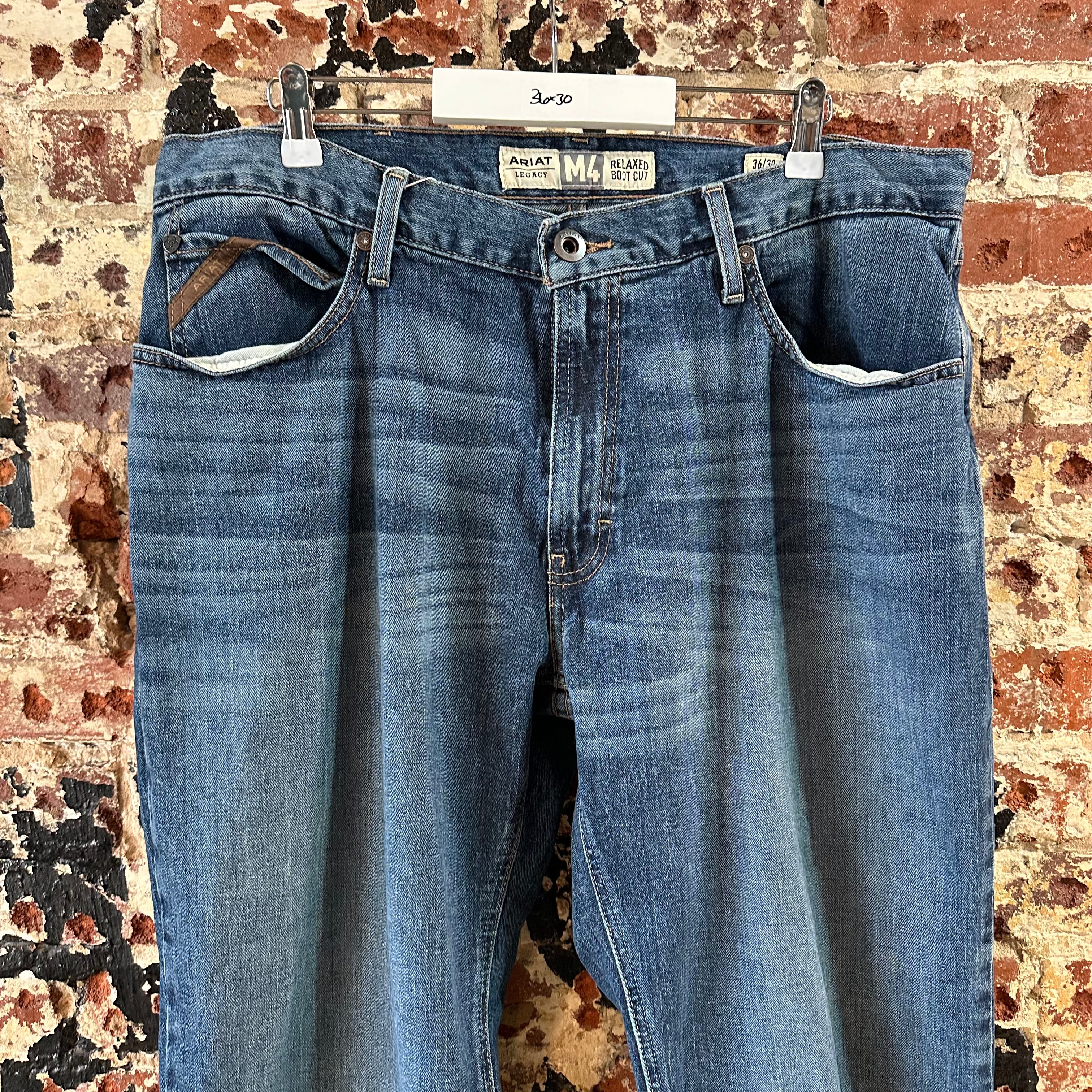Ariat M4 Bootcut Mens 36x30 Blue Jeans