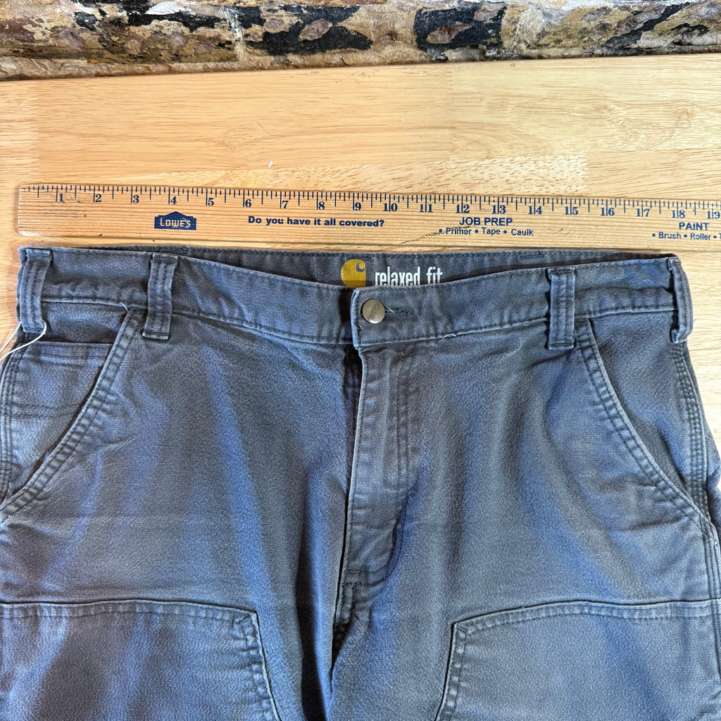 Carhartt Double Knee Gray Pants Mens 36x34