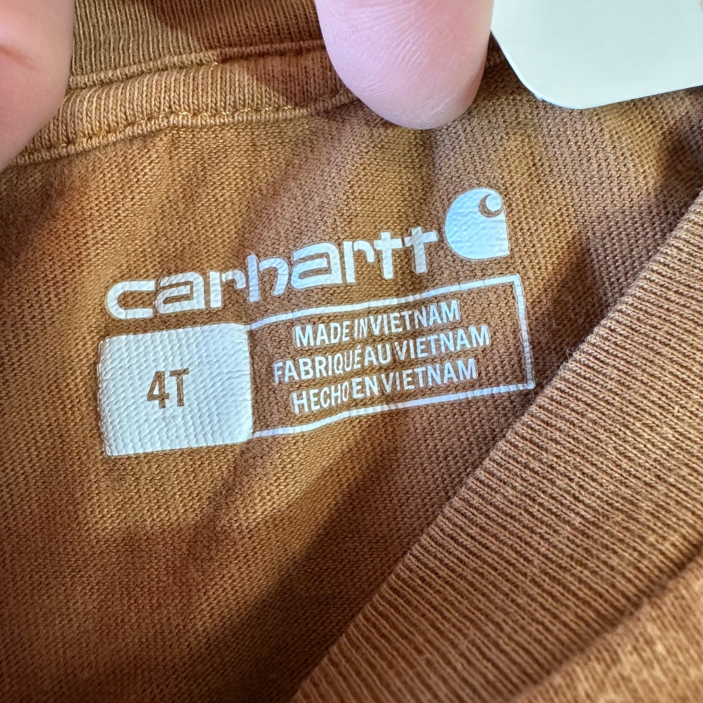 Carhartt Short Sleeve T-Shirt Boys 4T Brown