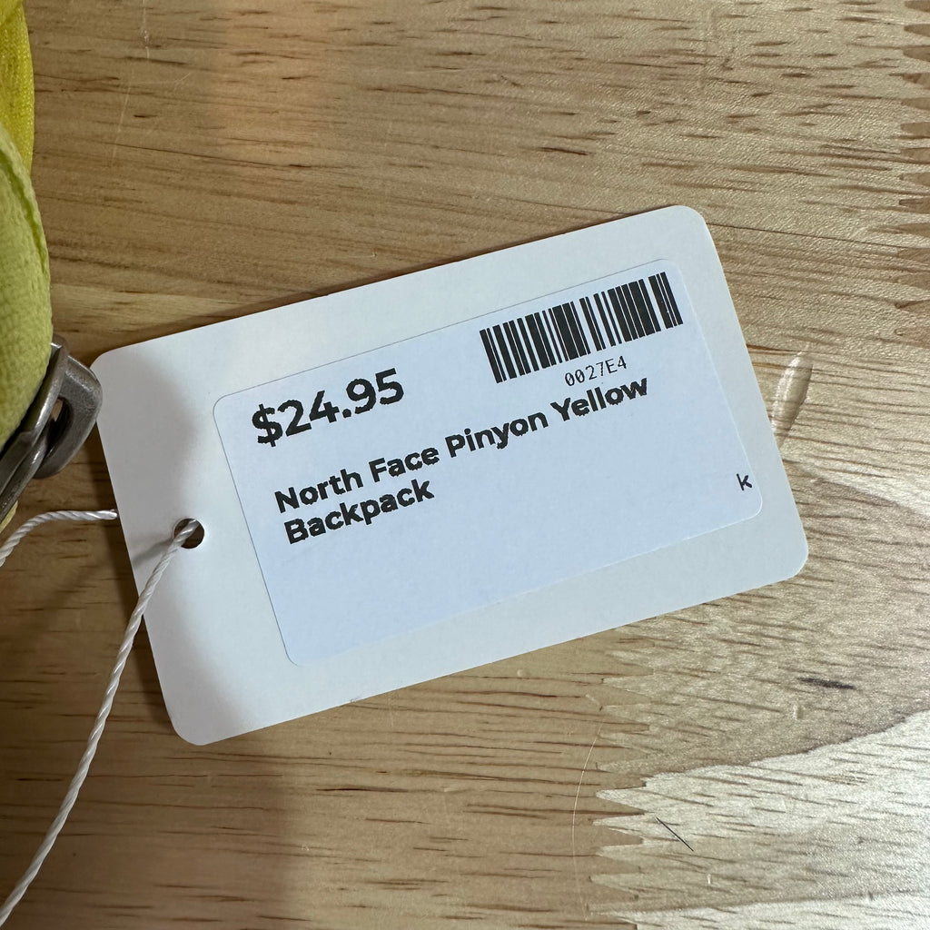 North Face Yellow Backpack