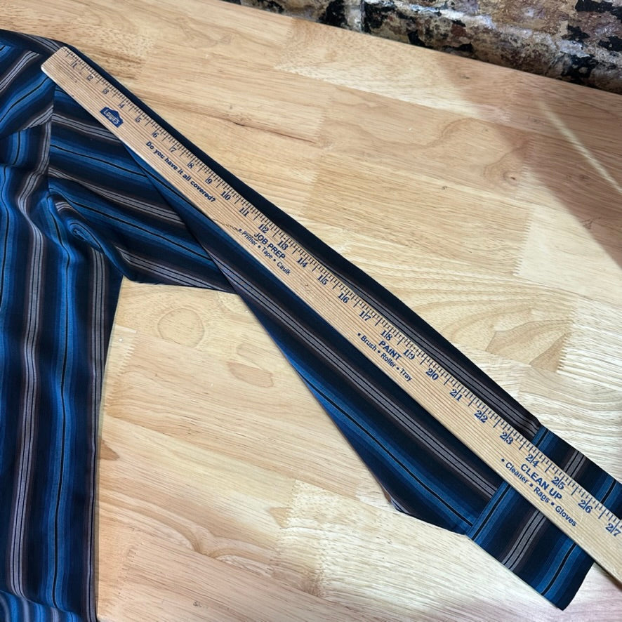 VTG Ely Cattleman Men's Large Tall Blue Western Shirt NEW