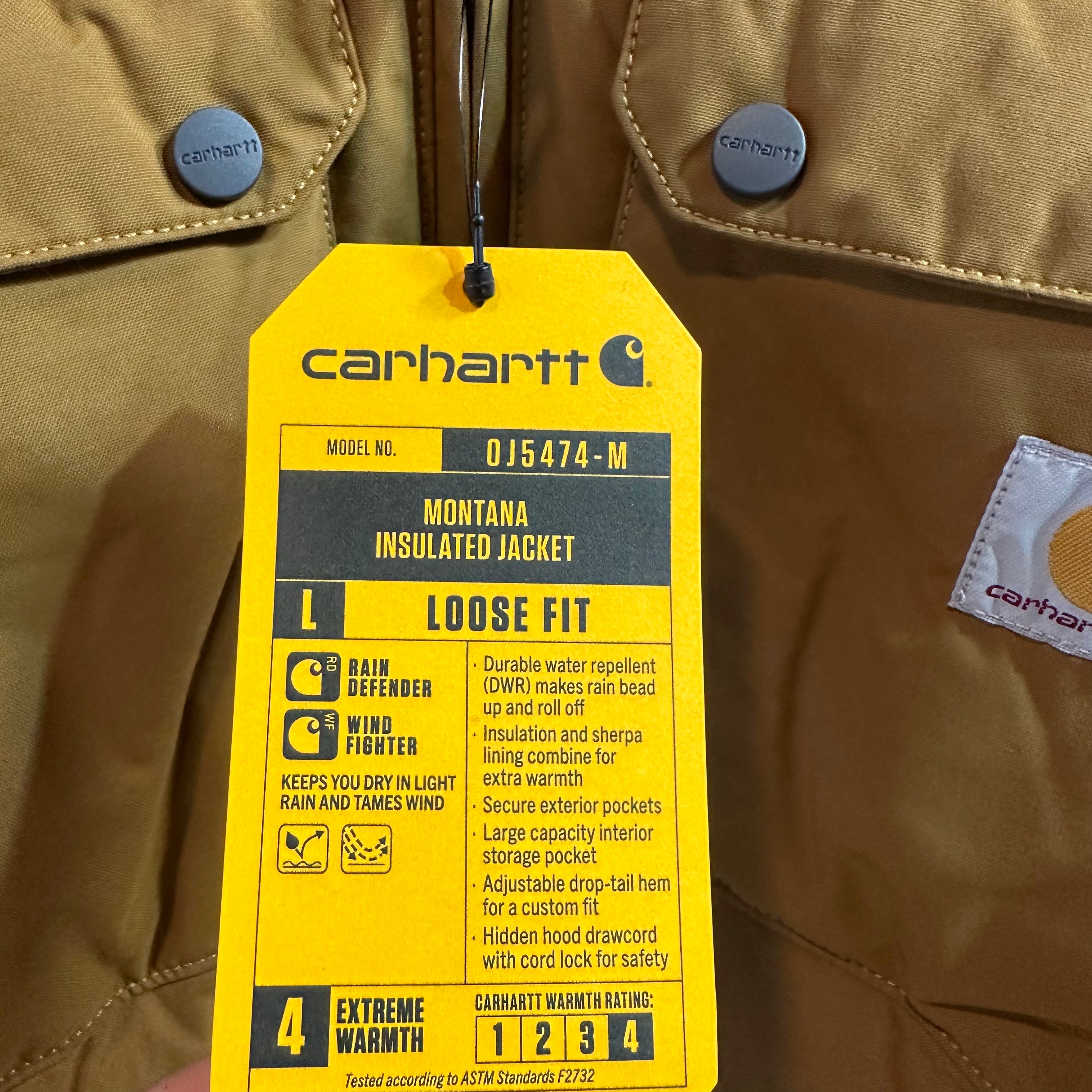 Carhartt Montana Jacket Mens XL Tall XLT Rain Defender Oak brown NEW