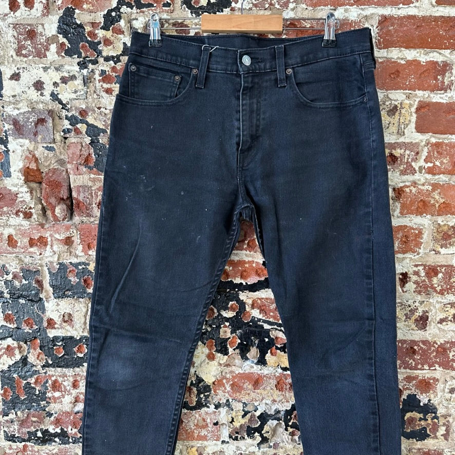 Levis 512 Slim Tapered Jeans Mens 31x30 Black (measures 34x28.5)