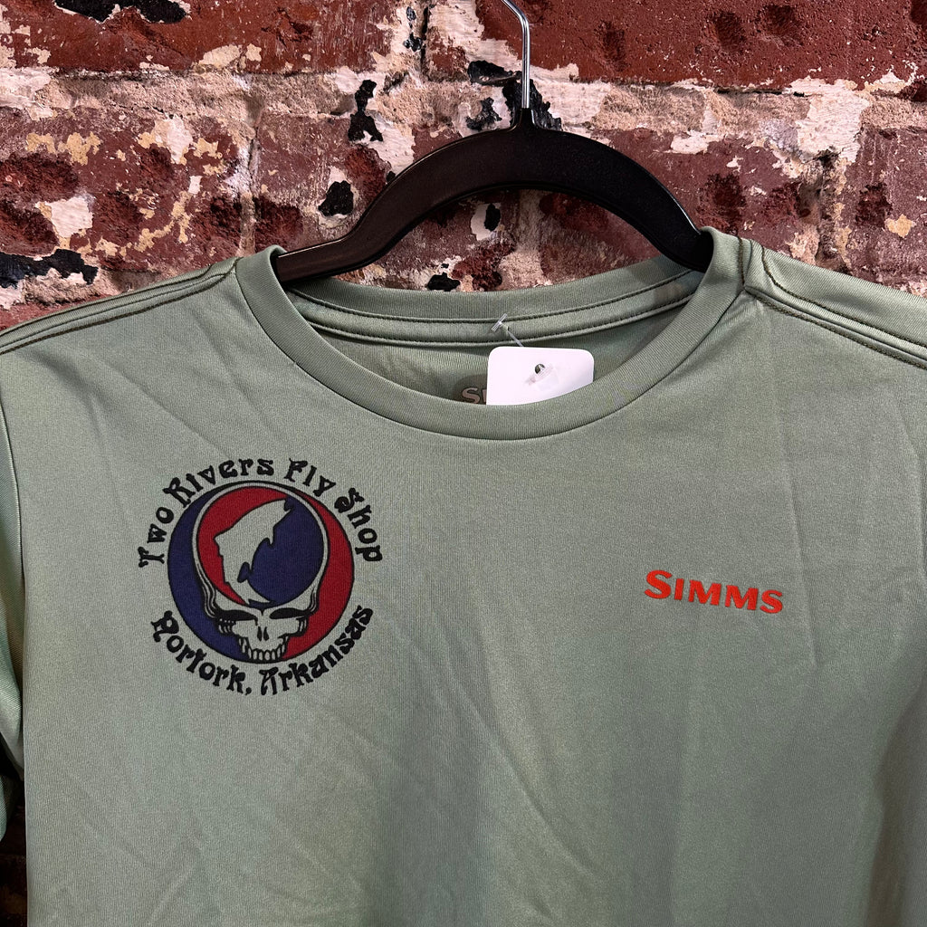 Simms Long Sleeve Boys Large Green Sun T-shirt