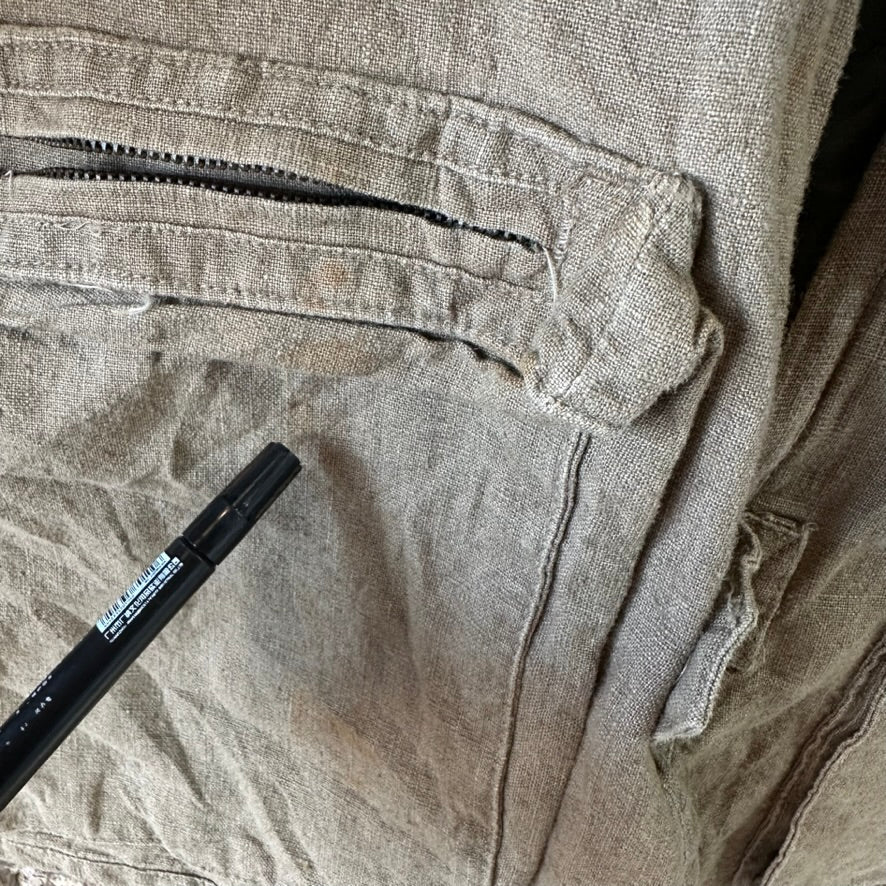 On The Brink Vest 90’s Vintage Fishing Hunting Utility Cargo Mens XL Tan