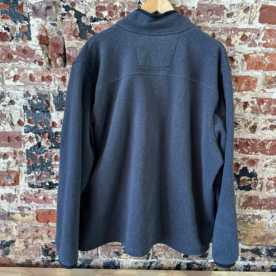 Carhartt Sweatshirt Mens 2XL Gray Quarter Zip Pullover Fleece Pockets