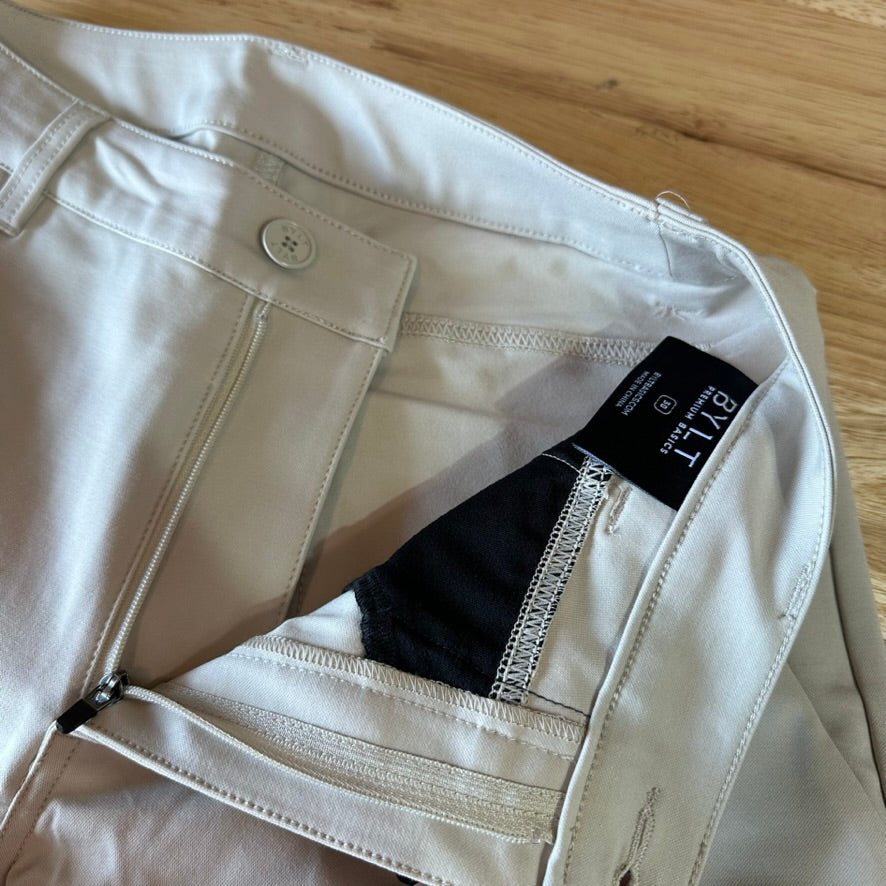 Mens BYLT Premium Basics Everyday Shorts 2.0 Size 30 Beige Stretch NEW