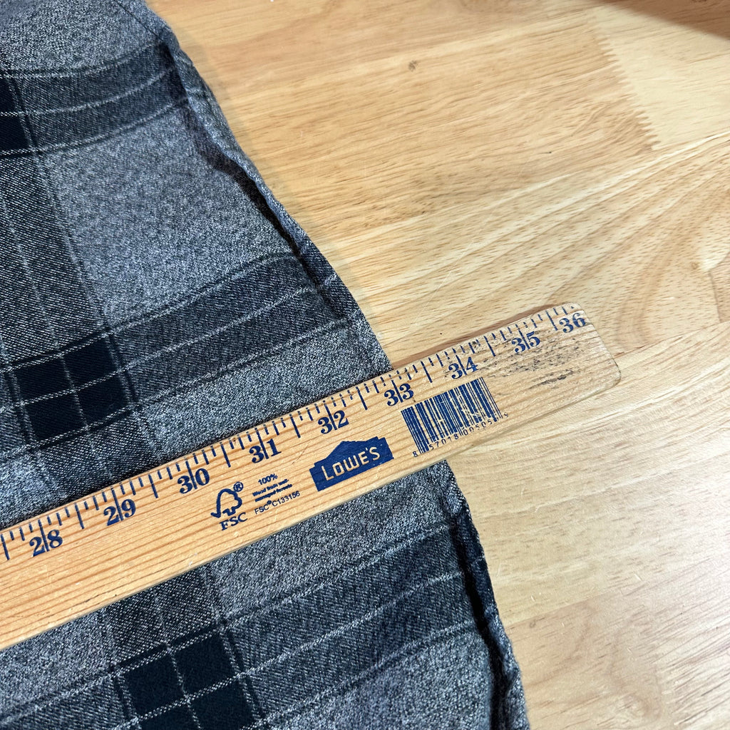 Carhartt Mens Large Tall Gray Black Flannel