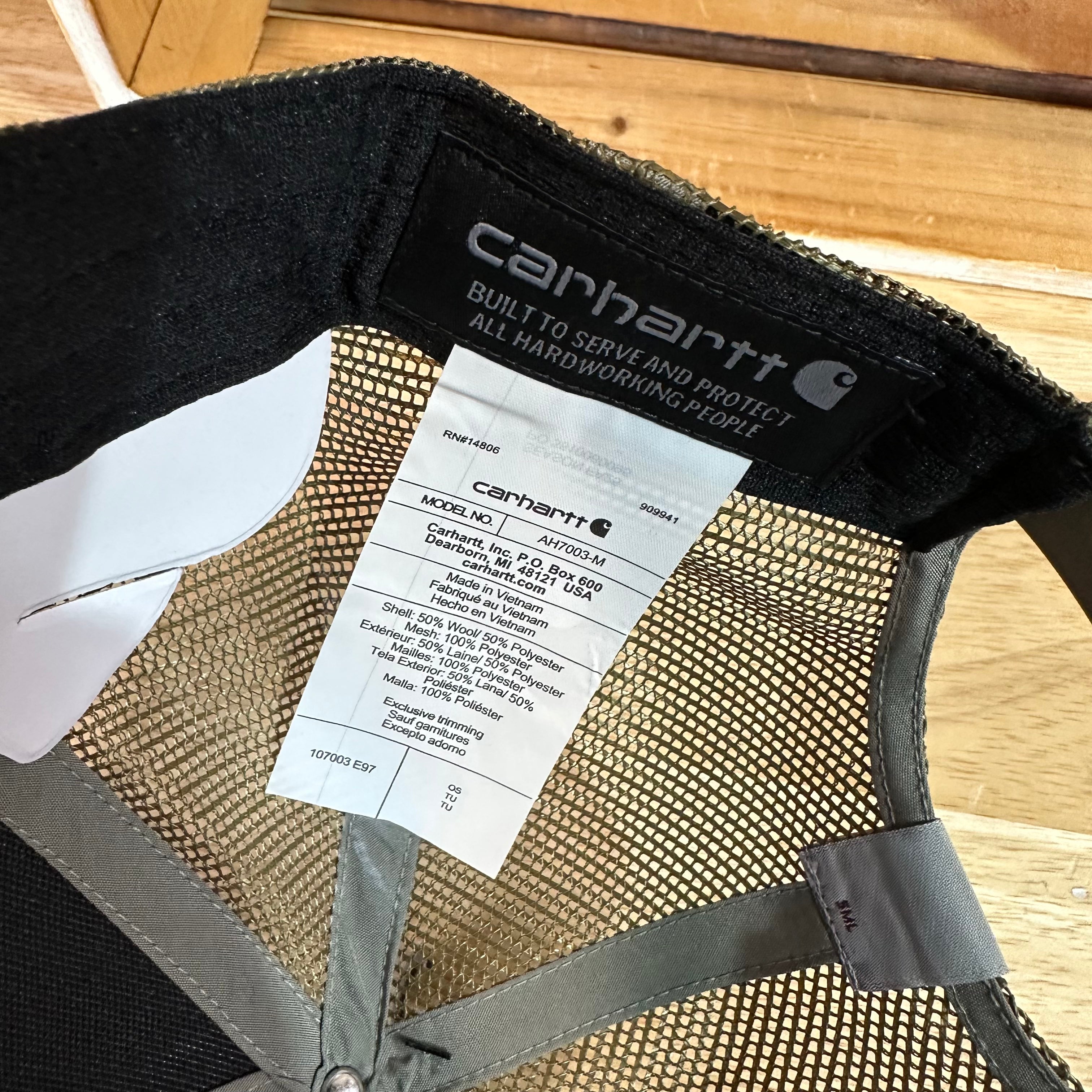 Carhartt Green Camo Hat NEW