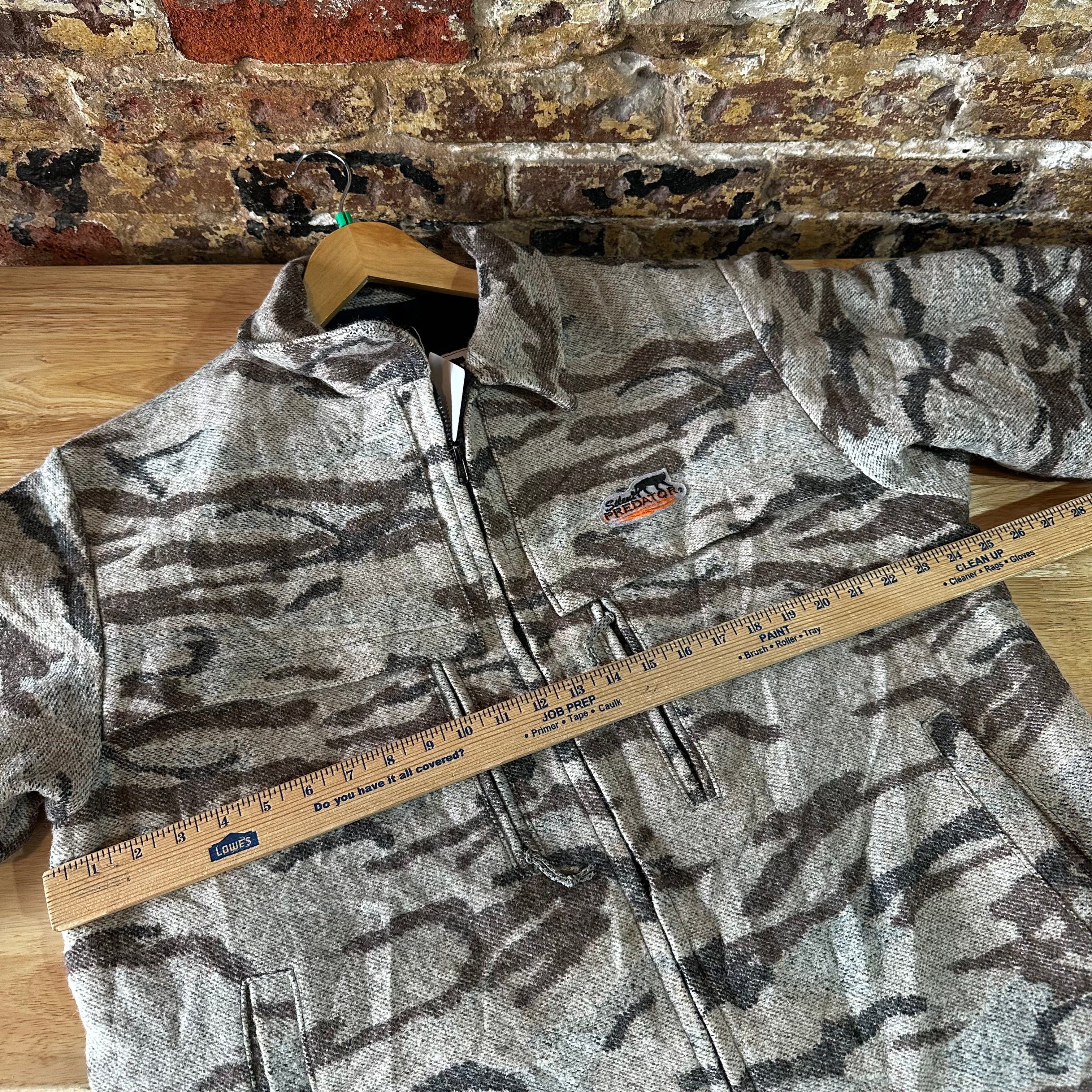 Silent Predator Men’s XL Wool Camo Hunting Coat High Quality EUC