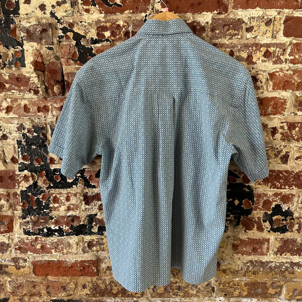 Wrangler George Strait Button Up Shirt Mens Small Western Short Sleeve Blue