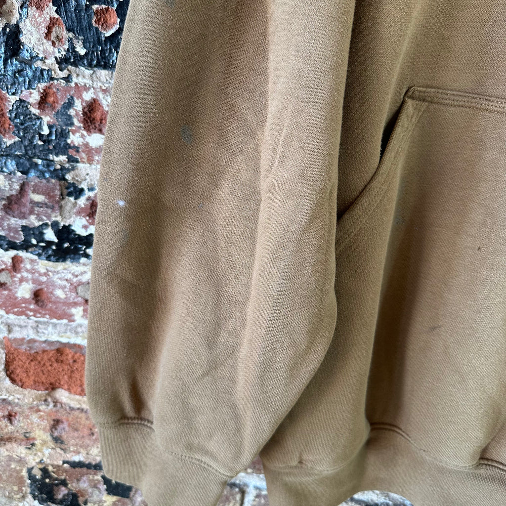 Carhartt Hoodie Sweatshirt Brown Mens Size Medium Original Fit Spellout
