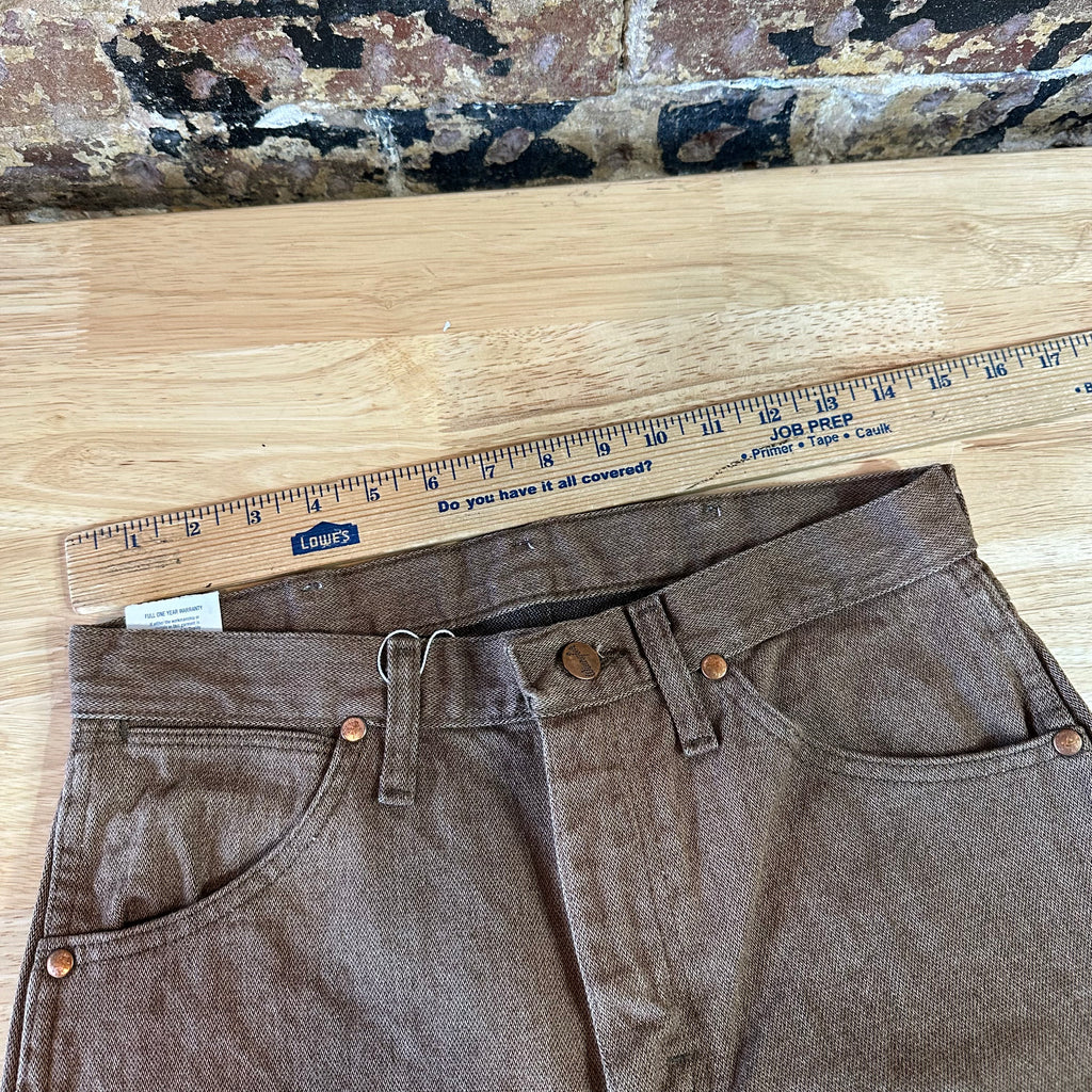Wrangler Mens 28X34 Brown Jeans NEW