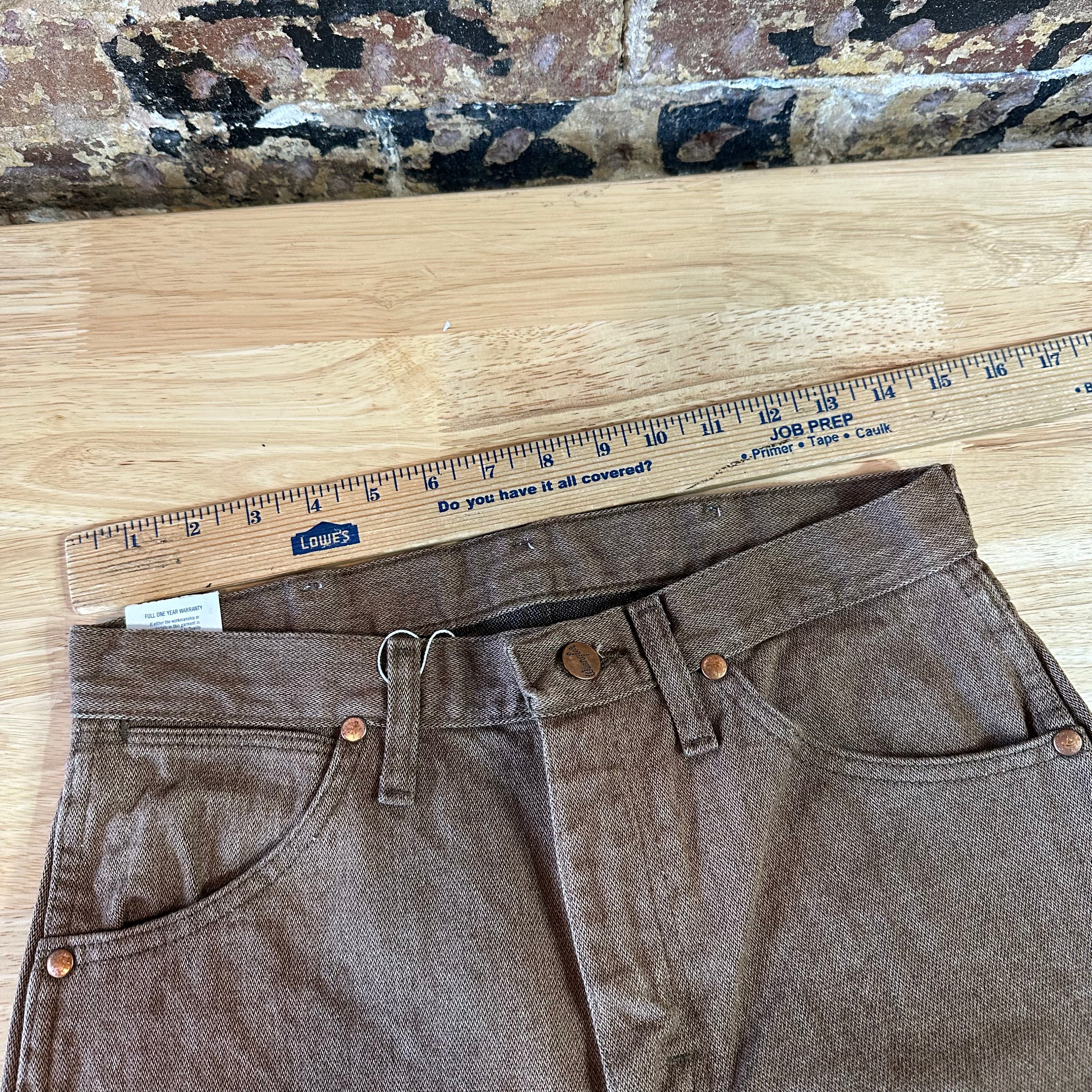 Wrangler Mens 28X34 Brown Jeans NEW