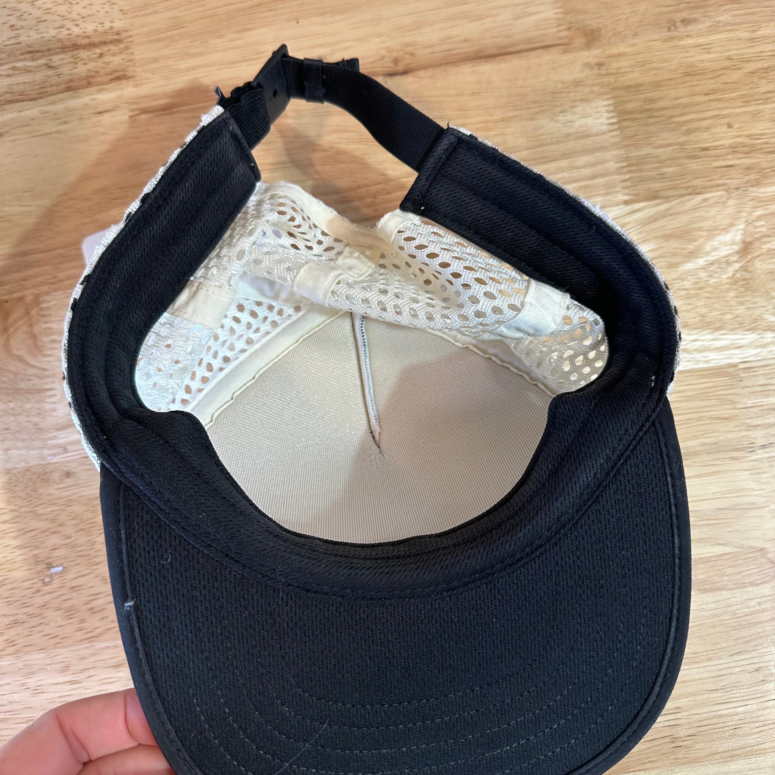 Patagonia Duckbill Black &amp; White Mesh Adjustable Running Hat / Cap