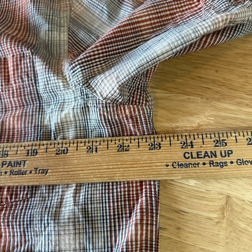 Carhartt shirt button up Short Sleeve Work Shirt Red Plaid Casual Mens Large