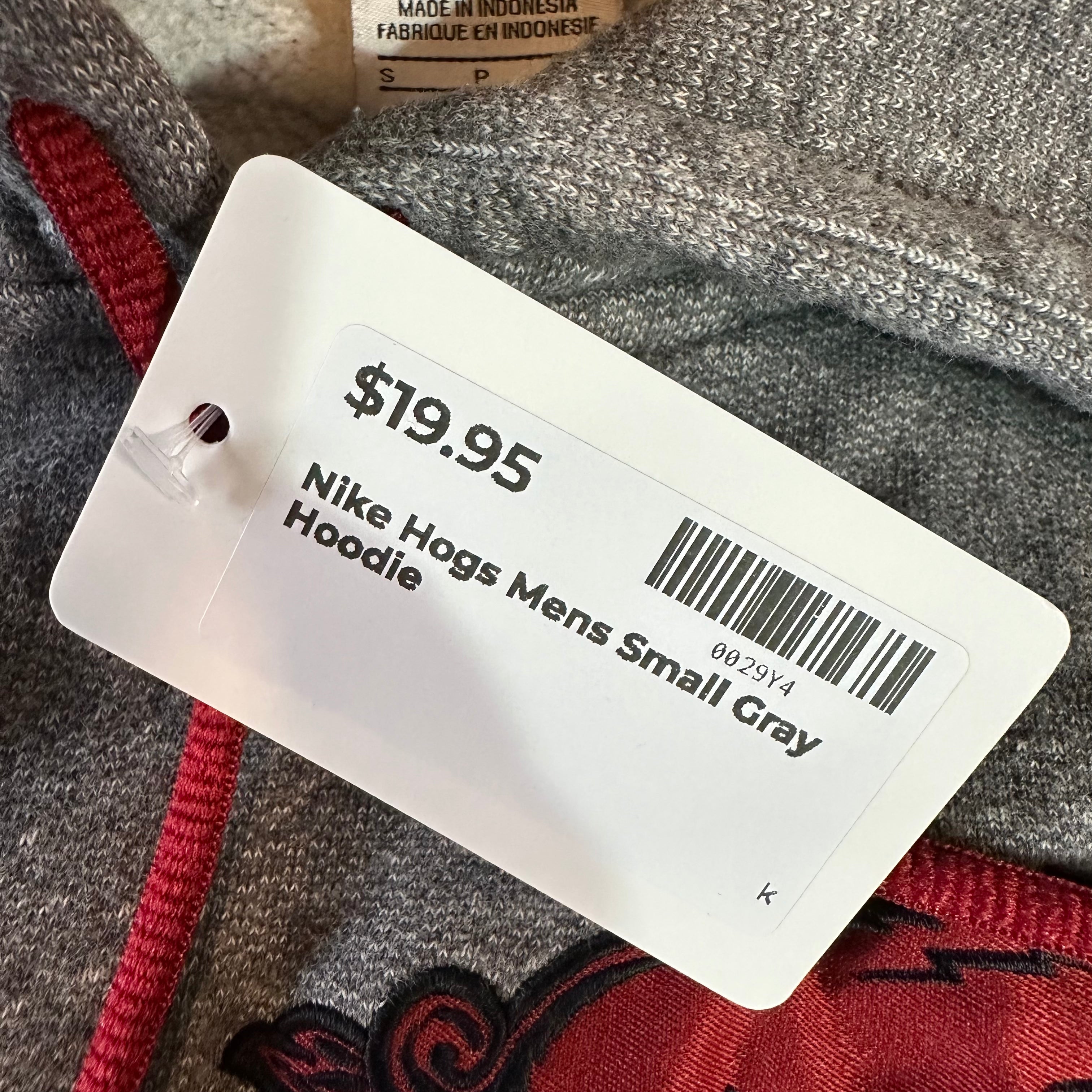 Nike HOGS Gray Small Hoodie