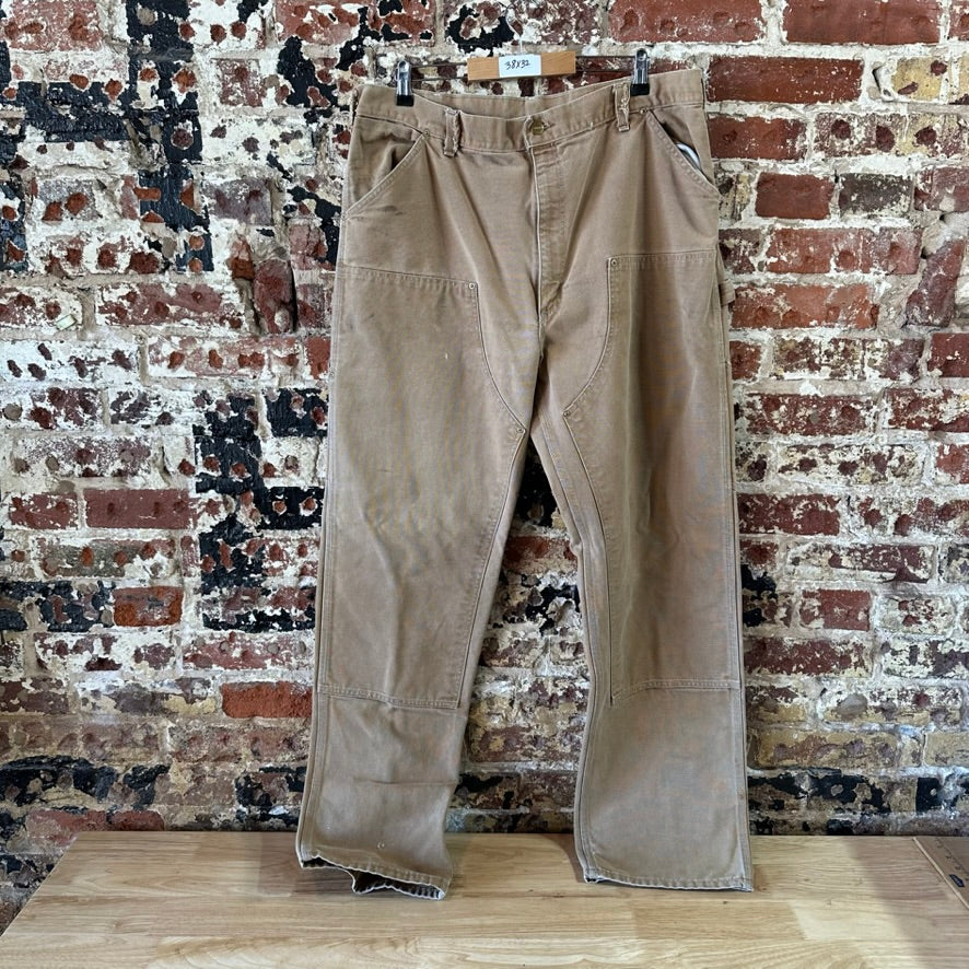 Carhartt Mens 38x32 Brown Double Knee Pants