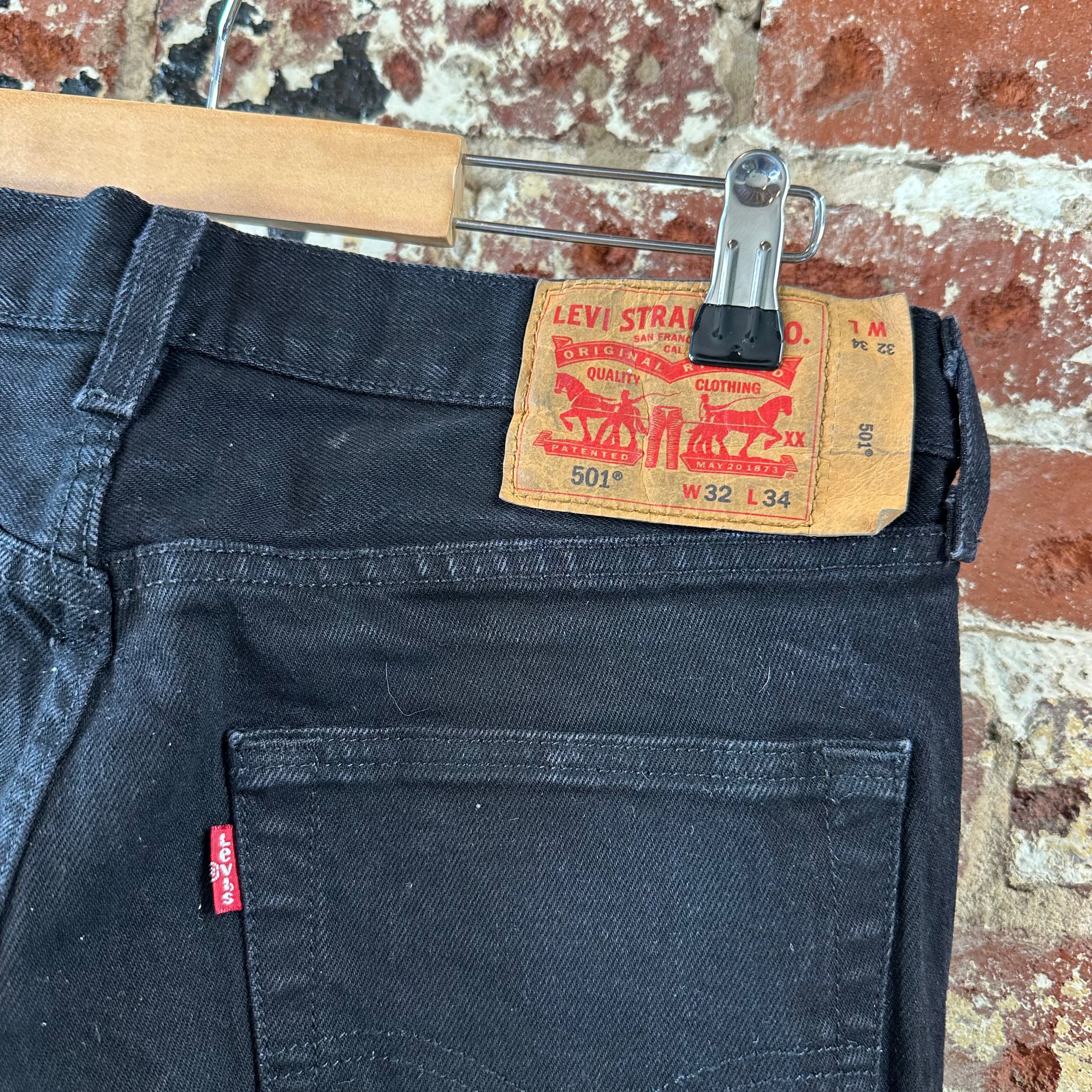 Levi's 501 Mens 32x34 Black Jeans
