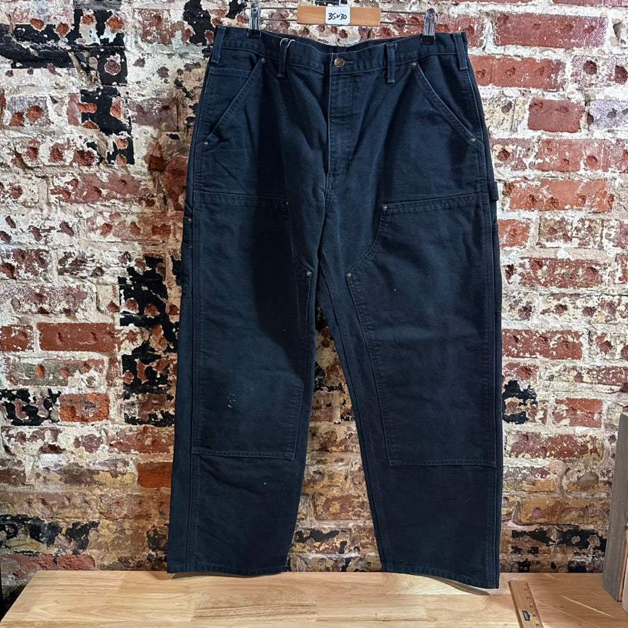 Carhartt B136 BLK Mens 35x30 Double Knee Pants