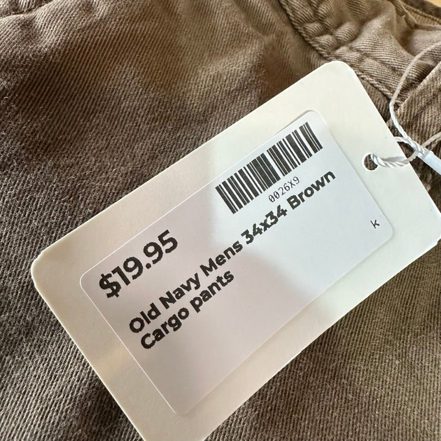 Old Navy Mens 34x34 Brown Pants
