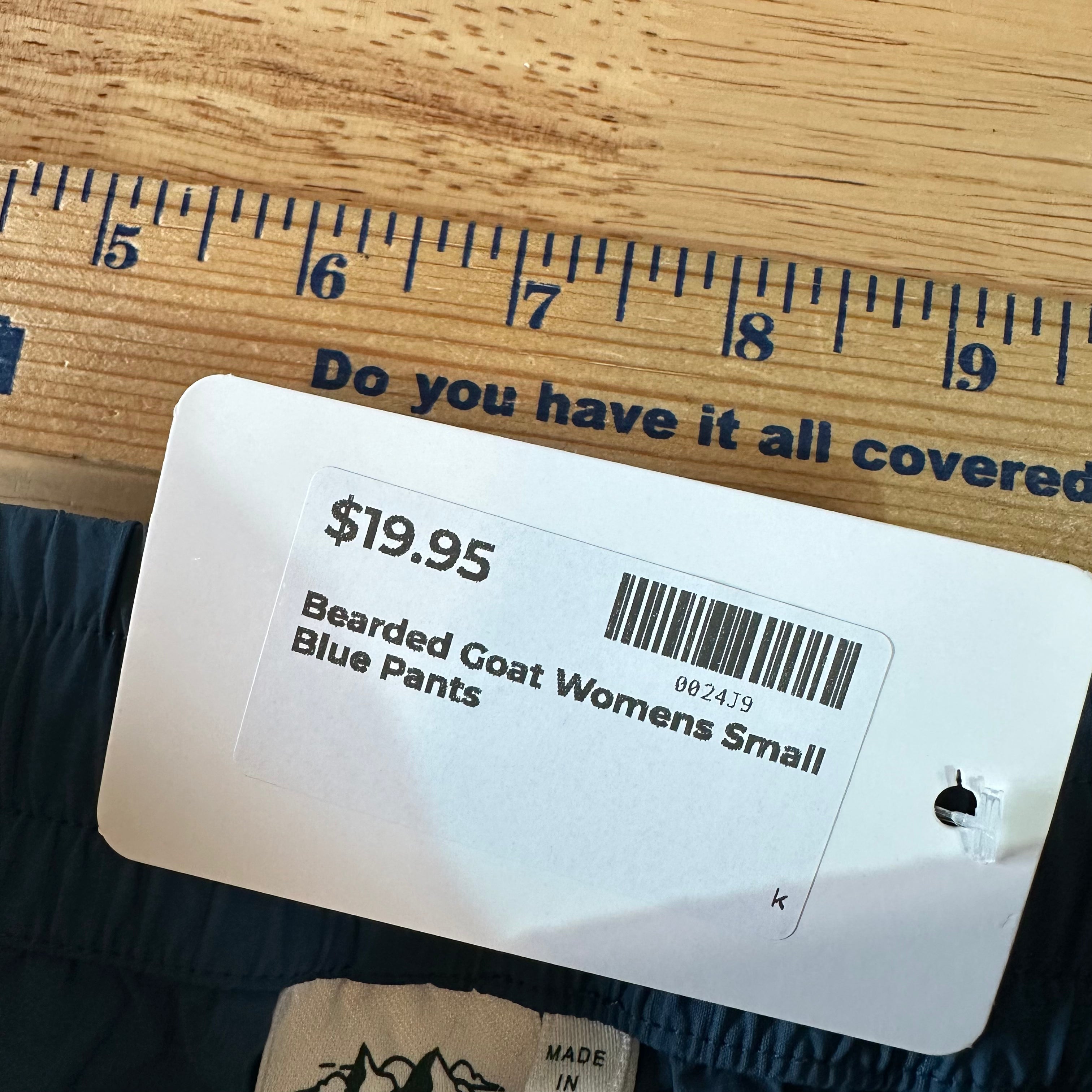 Bearded Goat Women's Small Water Resistant Outdoor Hiking Pant Blue 27x25"