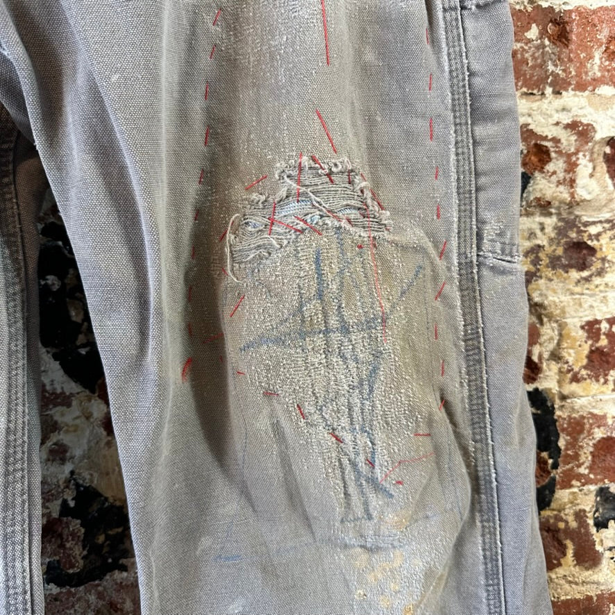 Carhartt Mens 34x32 Gray Pants