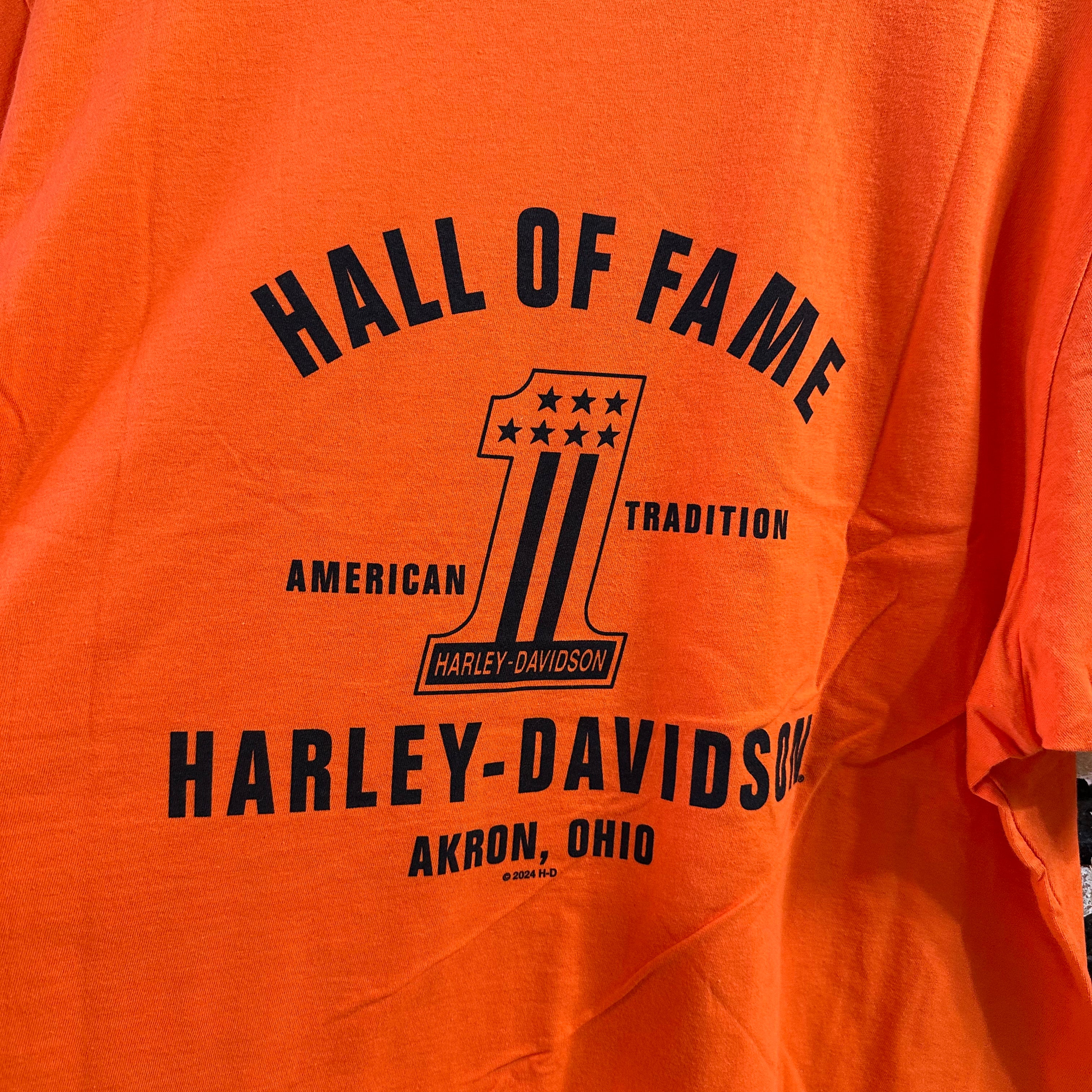 Harley Davidson Women's 2XL Short Sleeve Orange T-Shirt NEW